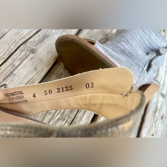 $375PAUL GREEN Cayanne Leather Peep Toe Sandal BOOTIE SMOKE LEATHER sz.UK4 US6.5 - Picture 8 of 10